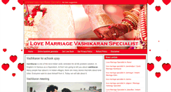 Desktop Screenshot of lovemarriagevashikaranspecialist.com