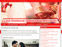 Tablet Screenshot of lovemarriagevashikaranspecialist.com